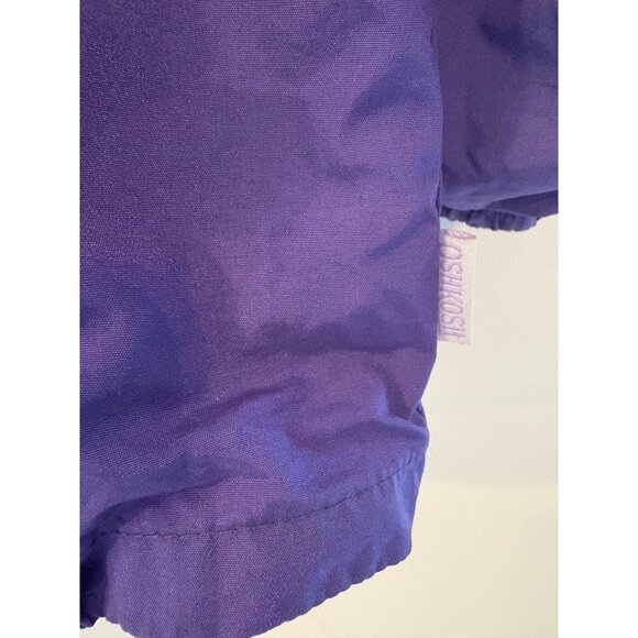 Vintage OshKosh Girls 6X Purple Pink Jacket Double Zipper, Snaps,Hood Enclosure - Picture 2 of 12